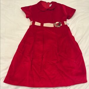 Elegant Red Dress with Floral Accent